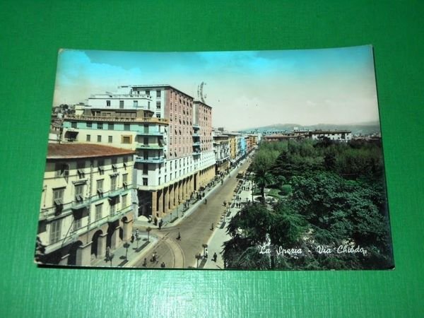 Cartolina La Spezia - Via Chiodo 1958 | Immagine principale
