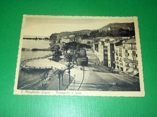 Cartolina S. Margherita Ligure - Passeggiata a mare 1953 | Immagine principale
