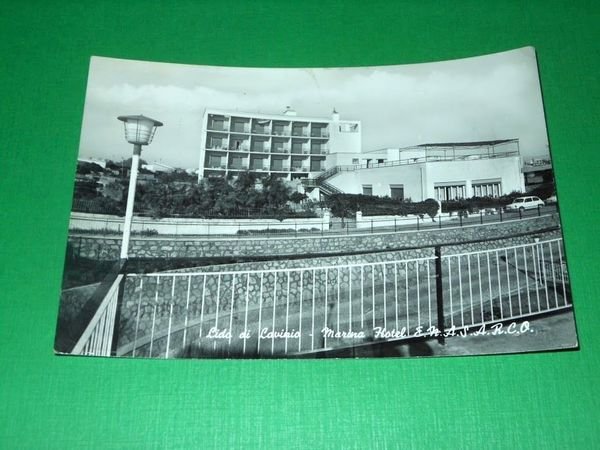 Cartolina Lido di Lavinio - Marina Hotel ENASARCO 1964