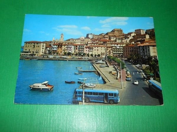 Cartolina Porto S. Stefano - Piazza Vittorio Veneto e lungomare …