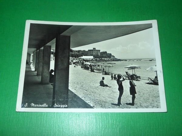 Cartolina S. Marinella - Spiaggia 1939