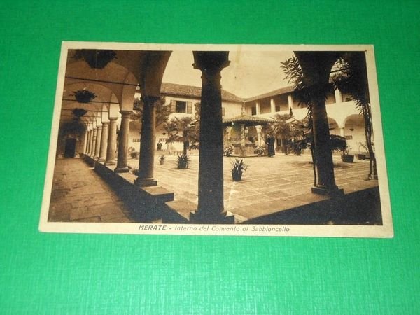 Cartolina Merate - Interno del Convento di Sabbioncello 1941