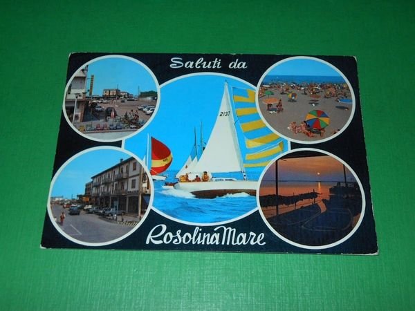 Cartolina Saluti da Rosolina Mare - Vedute diverse 1972