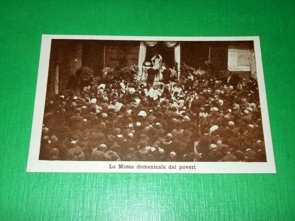 Cartolina Milano - La Messa Domenicale dei poveri 1930 ca