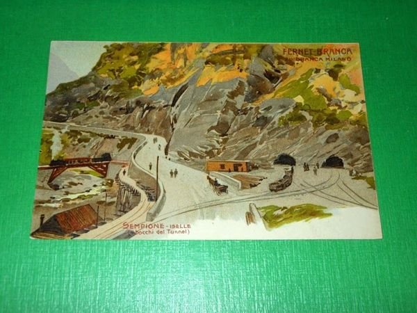 Cartolina Pubblicità Fernet-Branca Milano - Sempione - Iselle - Sbocchi …