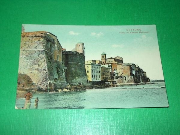 Cartolina Nettuno - Veduta del Castello Medioevale 1912