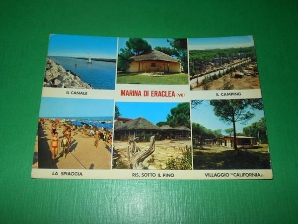 Cartolina Marina di Eraclea - Vedute diverse 1972