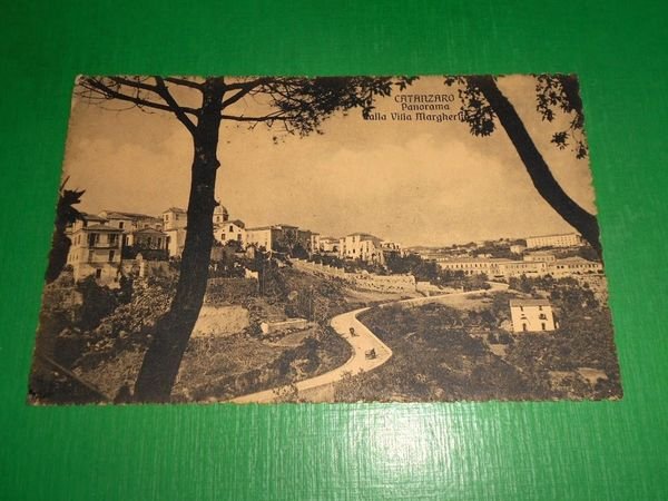 Cartolina Catanzaro - Panorama dalla Villa Margherita 1911