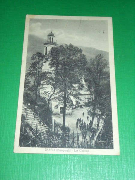 Cartolina Traso ( Bargagli ) - La Chiesa 1939