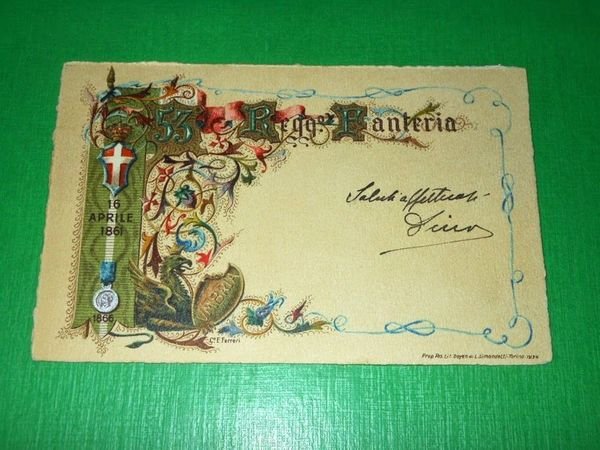 Cartolina Militaria - 53° Reggimento Fanteria 1905 ca
