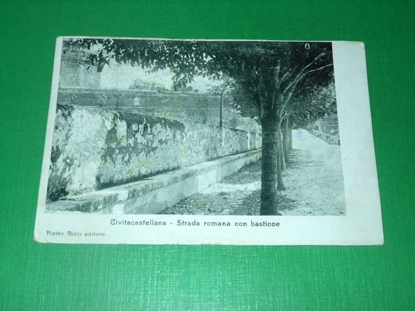 Cartolina Civita Castellana - Strada romana con bastione 1906