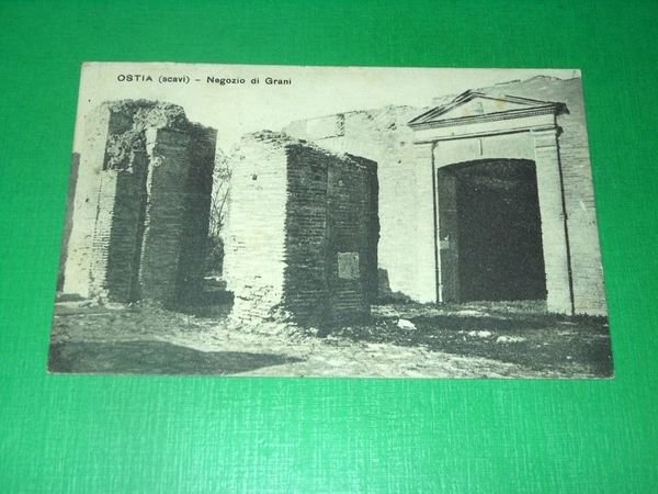 Cartolina Ostia ( scavi ) - Negozio di Grani 1910 | Immagine Gallery 1