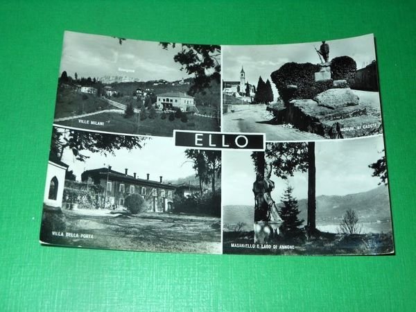 Cartolina Ello - Vedute diverse 1955