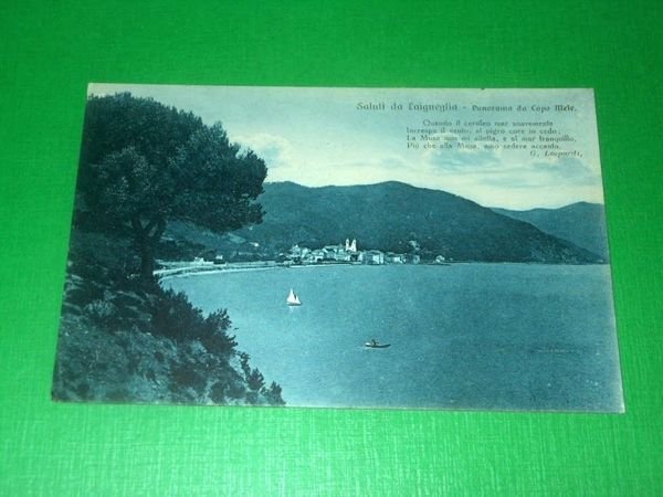 Cartolina Saluti da Laigueglia - Panorama da Capo Mele 1920 …