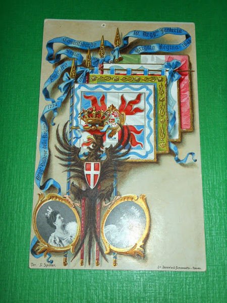 Cartolina Militaria - 10° Reggimento Fanteria - Brigata Regina 1900 …