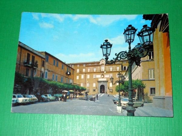 Cartolina Castelgandolfo - Piazza della Libertà e Palazzo Pontificio 1973