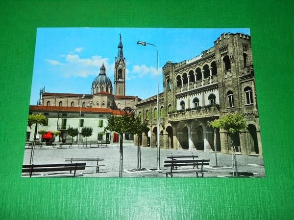 Cartolina Sezzadio - Piazza Libertà - Municipio 1965