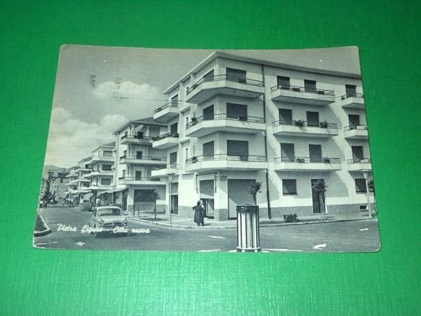 Cartolina Pietra Ligure - Città nuova 1958