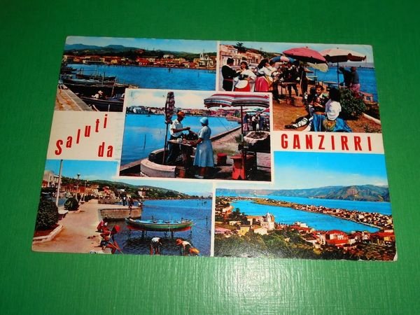 Cartolina Saluti da Ganzirri - Vedute diverse 1981