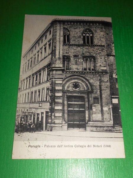 Cartolina Perugia - Palazzo dell' Antico Collegio dei Notari 1925