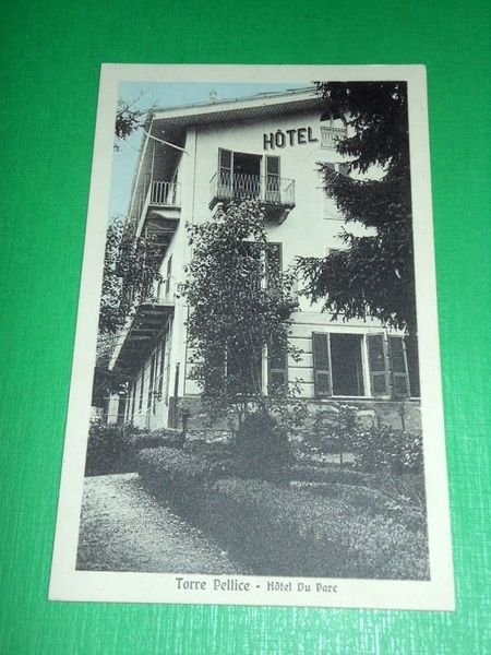 Cartolina Torre Pellice - Hotel Du Parc 1930 ca