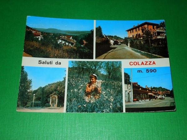 Cartolina Saluti da Colazza ( Novara ) - Vedute diverse …