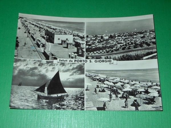 Cartolina Porto S. Giorgio - Vedute diverse 1955 ca