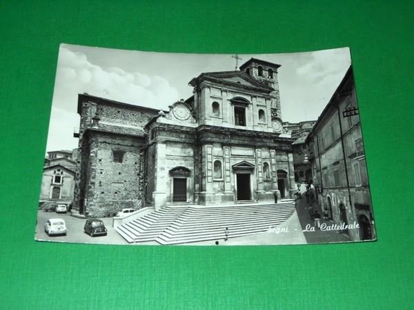 Cartolina Segni ( Roma ) - La Cattedrale 1966 ca