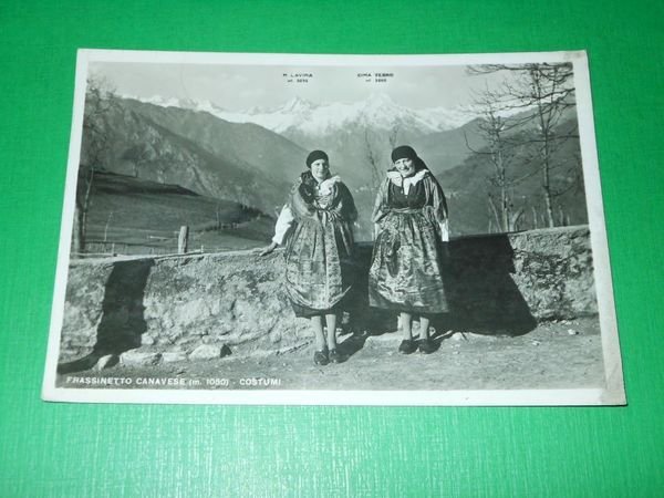 Cartolina Frassinetto Canavese - Costumi 1947