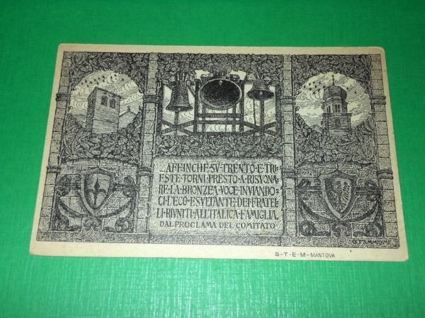 Cartolina Irredentismo Il suono del giubilo a Trento e a …