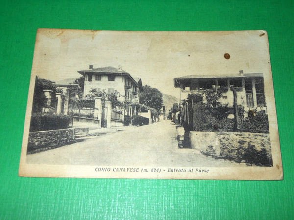 Cartolina Corio Canavese - Entrata al Paese 1952 | Immagine Gallery 1