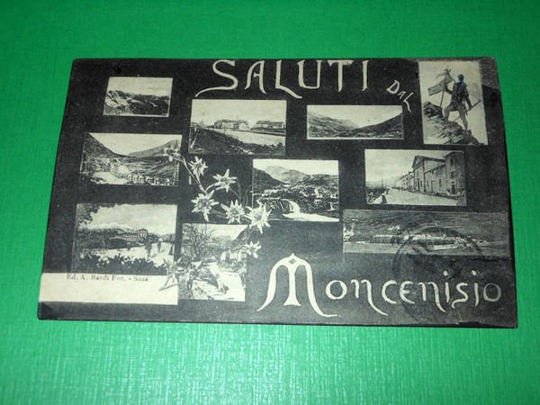 Cartolina Moncenisio - Saluti da Moncenisio - Vedute Diverse 1910 …