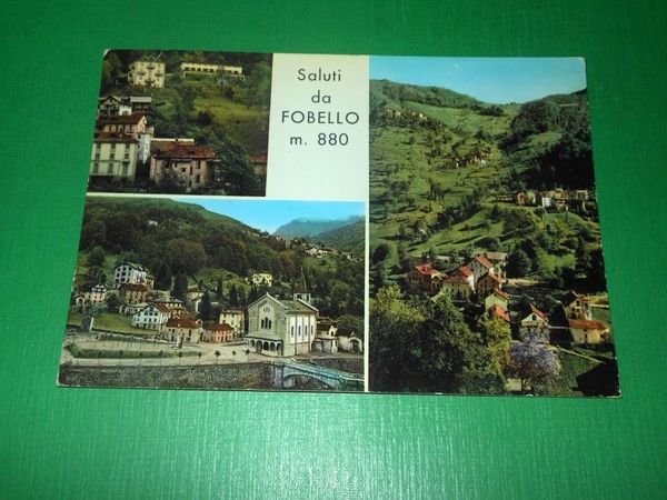 Cartolina Saluti da Fobello - Vedute diverse 1966