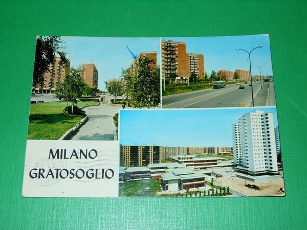 Cartolina Milano Grattasoglio - Vedute diverse 1972