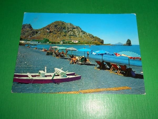 Cartolina Isola di Vulcano - Spiaggia di ponente 1970