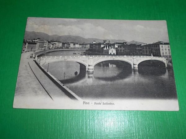 Cartolina Pisa - Ponte Solferino 1926