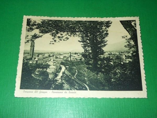 Cartolina Crespano del Grappa - Panorama da levante 1941