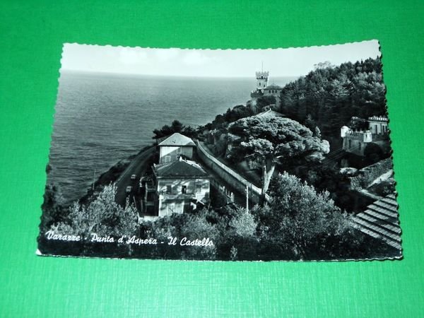 Cartolina Varazze - Punta d' Aspera - Il Castello 1957