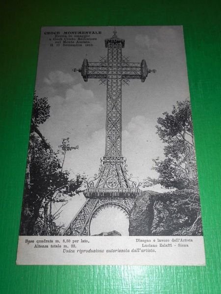 Cartolina Croce Monumentale sul Monte Amiata in omaggio a Gesù …
