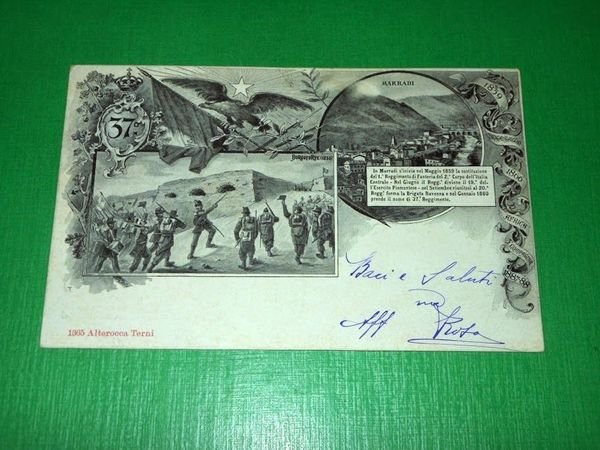 Cartolina Militaria - 37° Reggimento Fanteria 1902