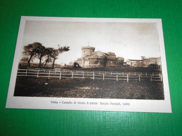 Cartolina Ostia - Castello di Giulio II 1930 ca