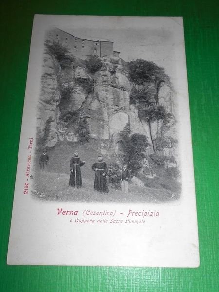 Cartolina Verna - Precipizio e Cappella delle Sacre stimmate 1900 …