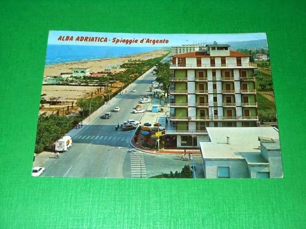Cartolina Alba Adriatica ( Teramo ) - Spiaggia d' Argento …
