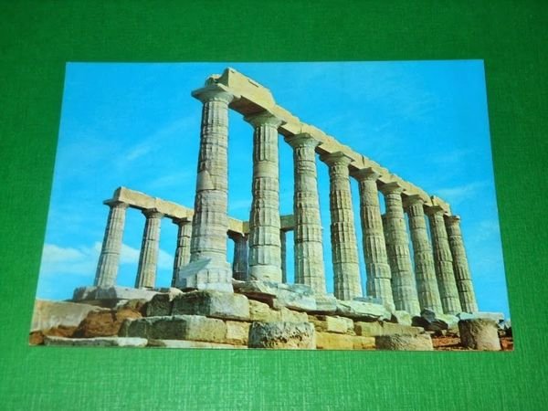 Cartolina Grecia - Cape Sounion - Temple of Poseidon 1960 …