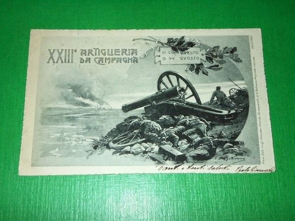 Cartolina Militaria - 23° Reggimento Artiglieria da Campagna 1905 ca