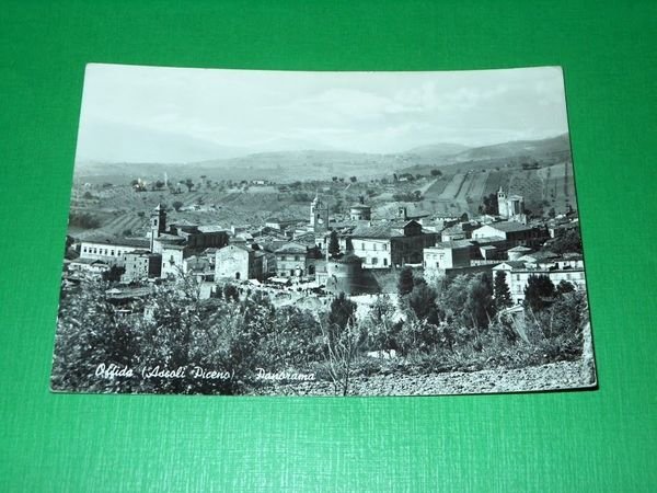 Cartolina Offida ( Ascoli Piceno ) - Panorama 1960 ca