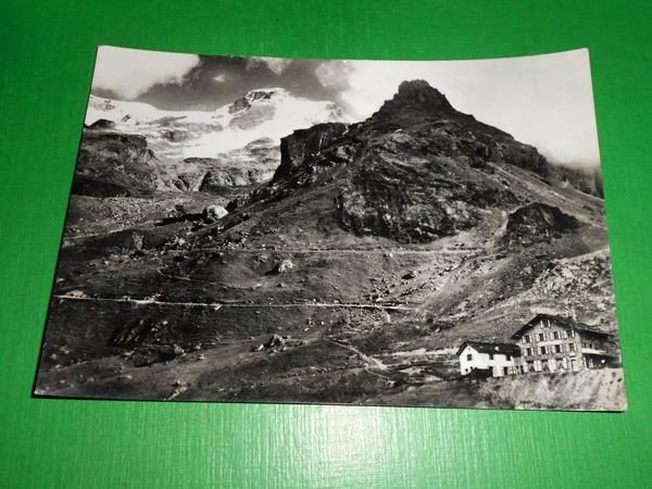 Cartolina Gressoney - Albergo Gabiet e lo Schwarzhorn 1956