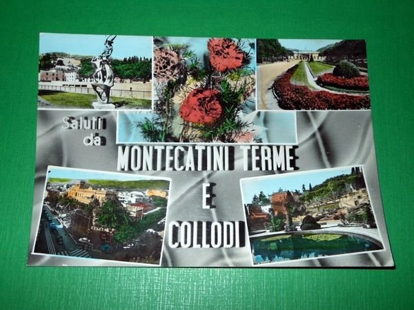 Cartolina Saluti da Montecatini Terme e Collodi - Vedute diverse …