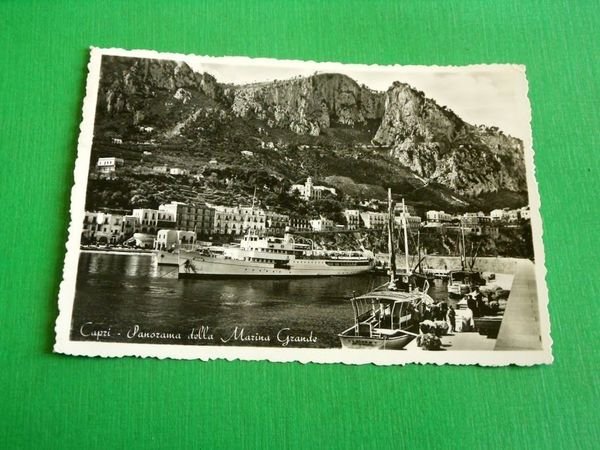 Cartolina Capri - Panorama della Marina Grande 1953