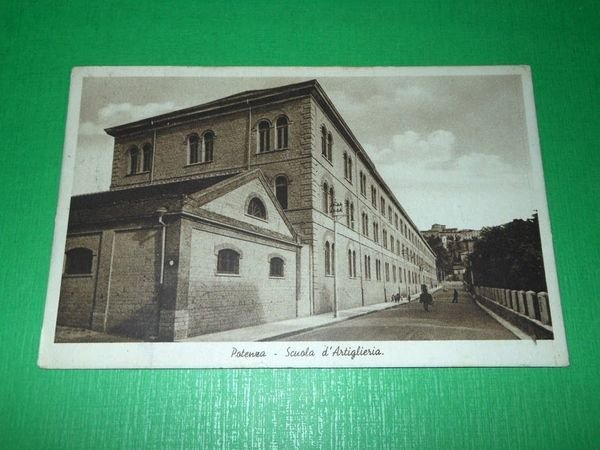Cartolina Potenza - Scuola d' Artiglieria 1940